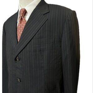 Prada Charcoal Pinstripe Men's Suit Size 46 Long, Price $260